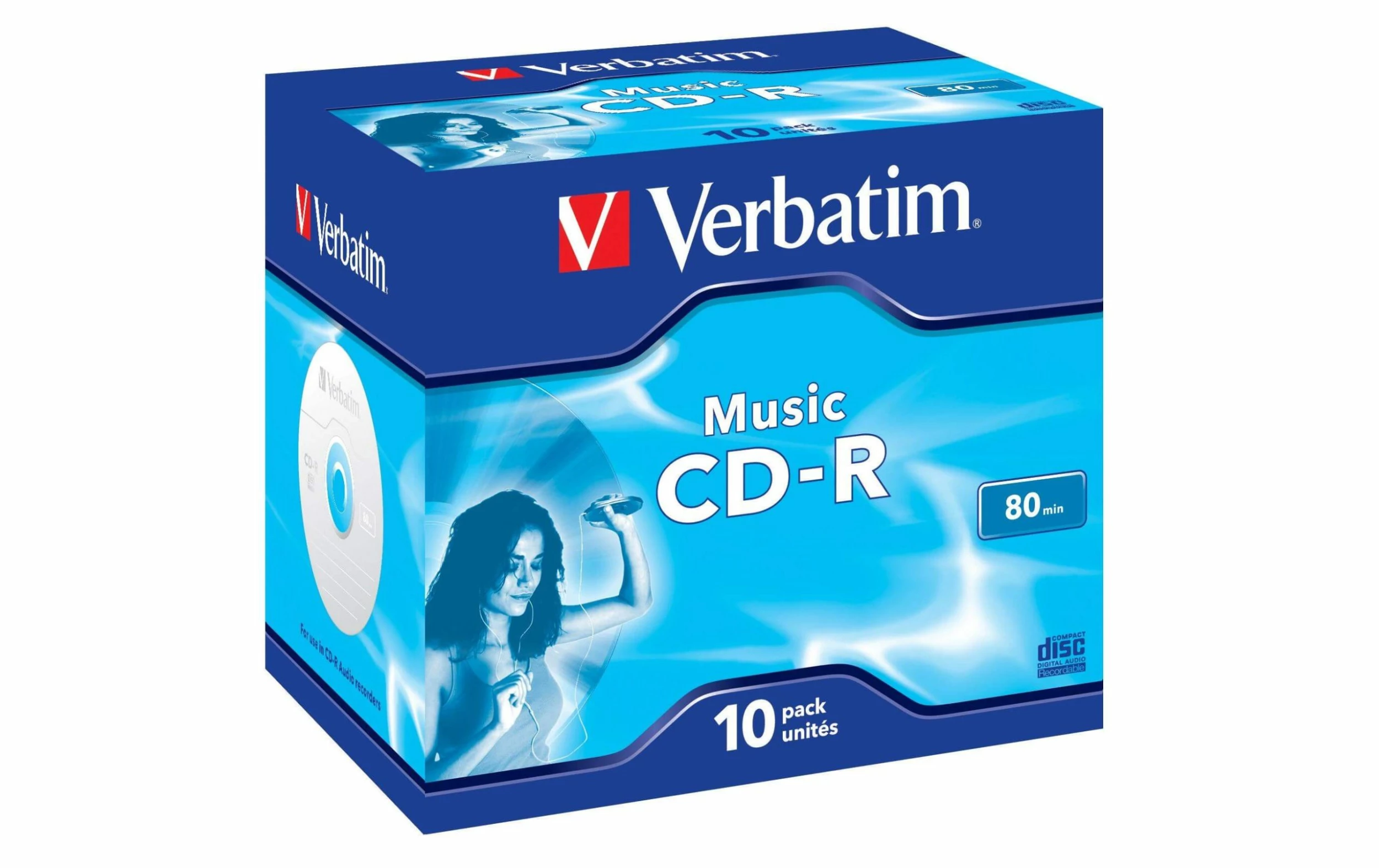 VERBATIM CD-R 0.7 GB, Boîte à Bijoux (10 Pièce/s) - Disques