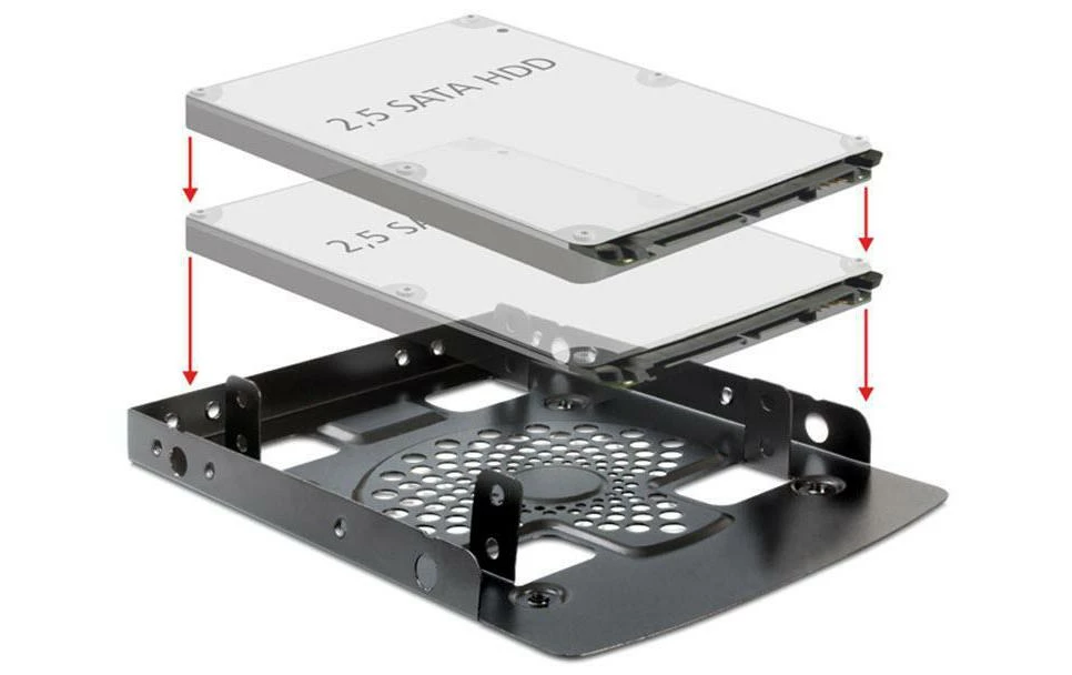 DeLock Accessoires Supports De Mémoire Cadre De Montage 2x 2.5