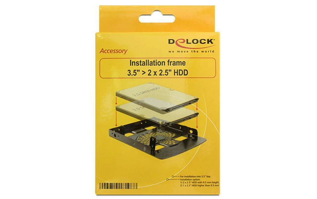 DeLock Accessoires Supports De Mémoire Cadre De Montage 2x 2.5 – Image 2