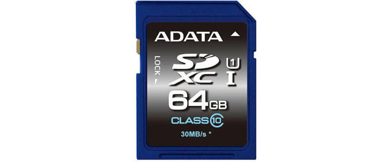 ADATA Carte SDXC Premier UHS-I U1 64 GB - Cartes Mémoire