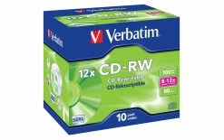 VERBATIM CD-RW 0.7 GB, Boîte à Bijoux (10 Pièce/s) - Médias CD