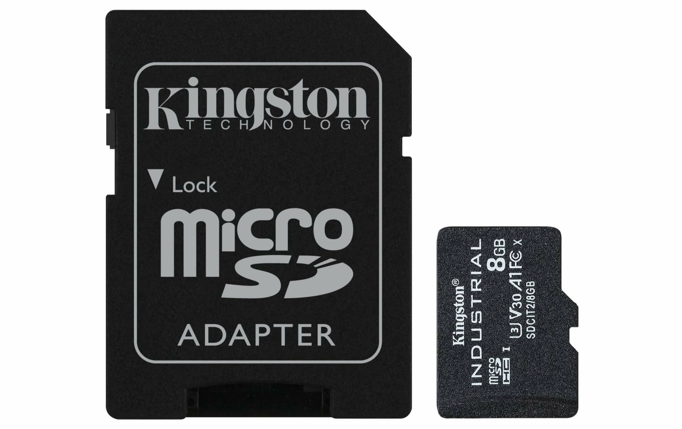 Kingston Carte MicroSDHC Industrial UHS-I 8 GB - Cartes Mémoire
