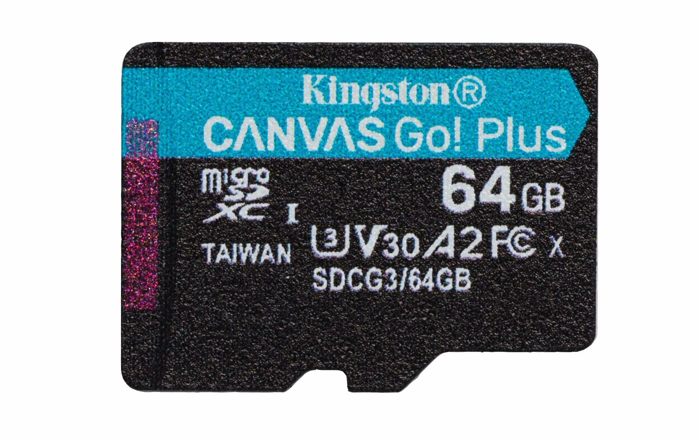 Kingston Carte MicroSDXC Canvas Go! Plus 64 GB - Cartes Mémoire