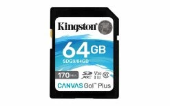 Kingston Carte SDXC Canvas Go! Plus UHS-I U3 V30 64 GB - Cartes Mémoire