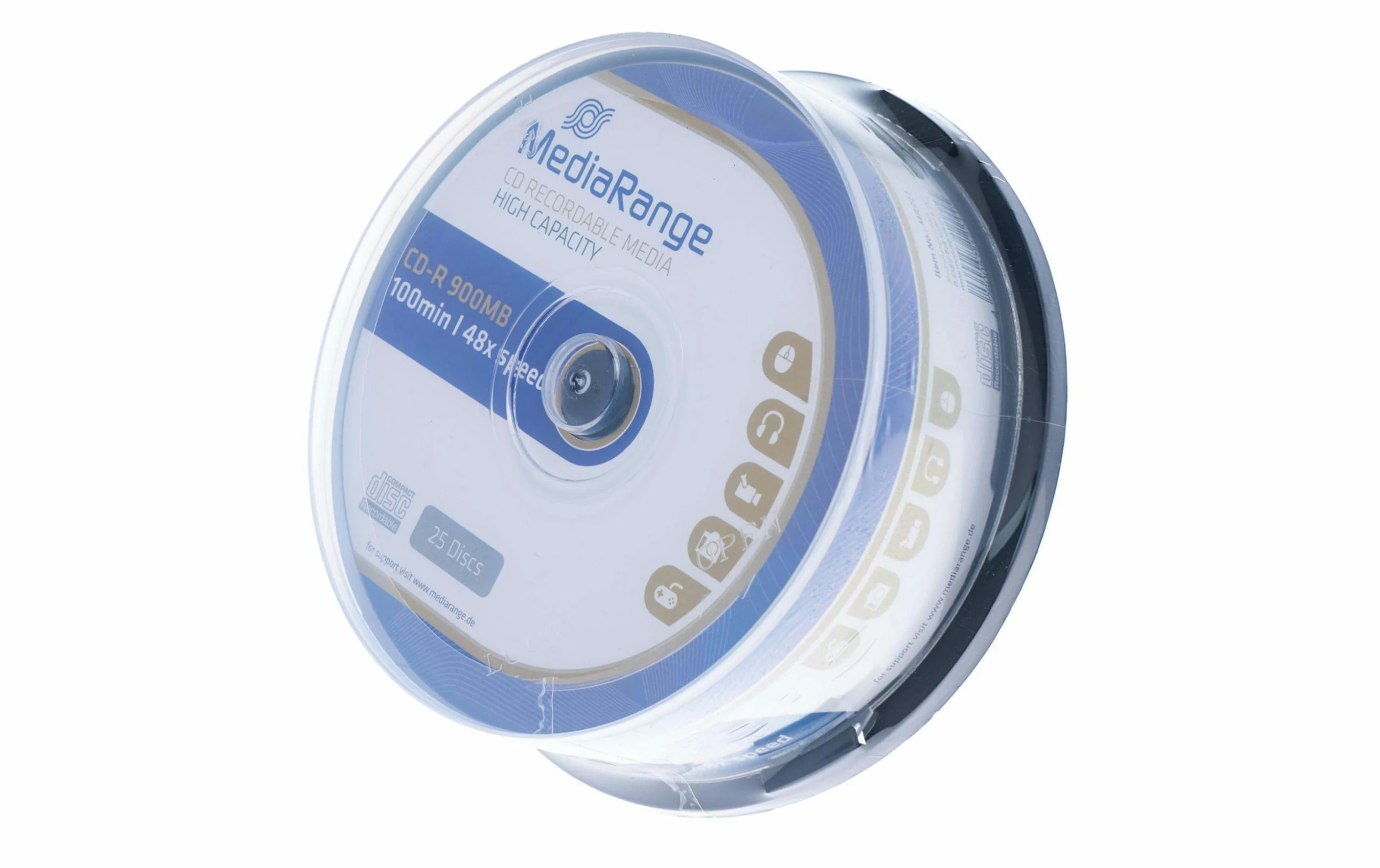 MediaRange CD-R Support 900 MB, Broche (25 Pièces) - Médias CD – Image 2