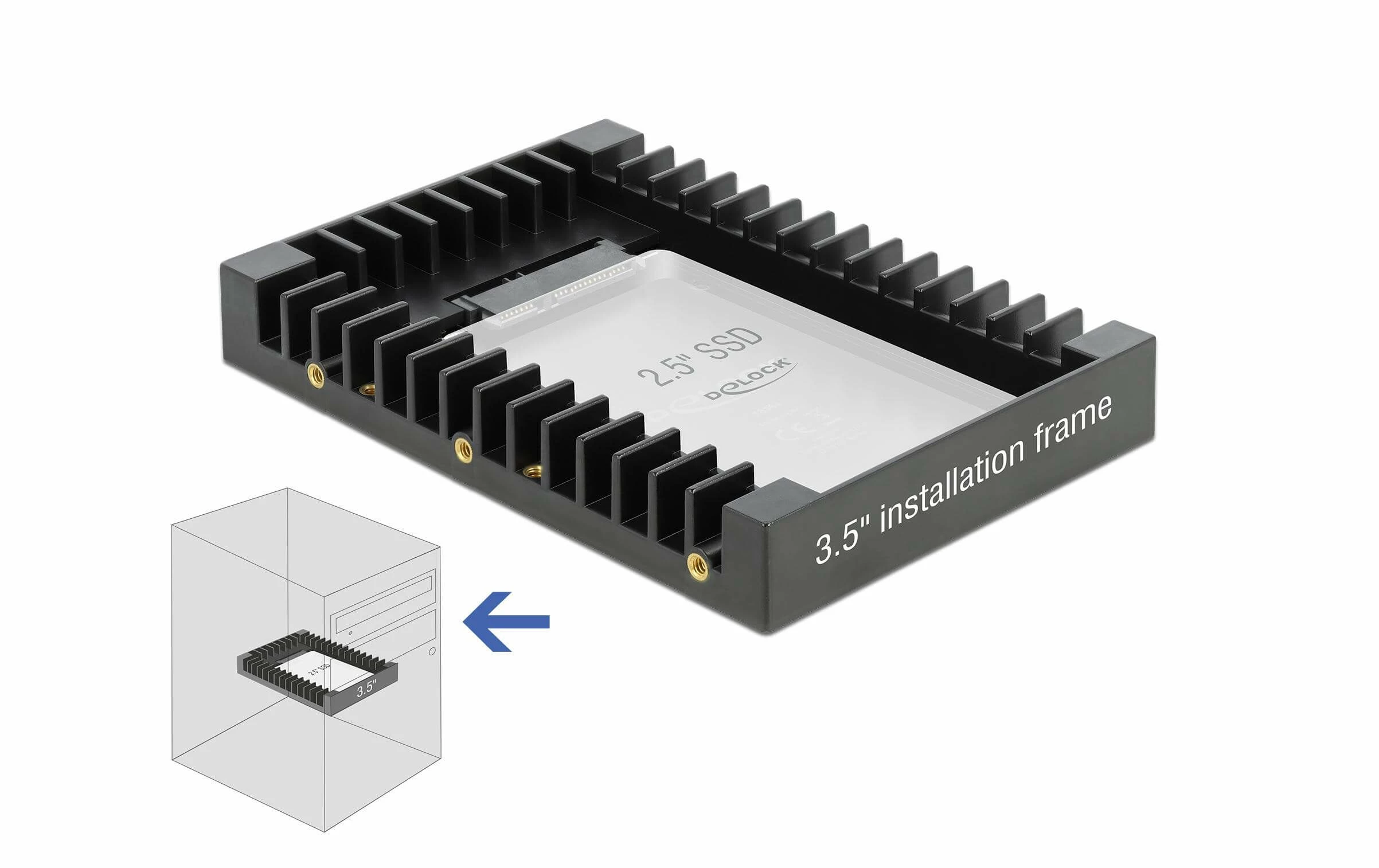 DeLock Accessoires Supports De Mémoire Cadre De Montage 3,5 – Image 2
