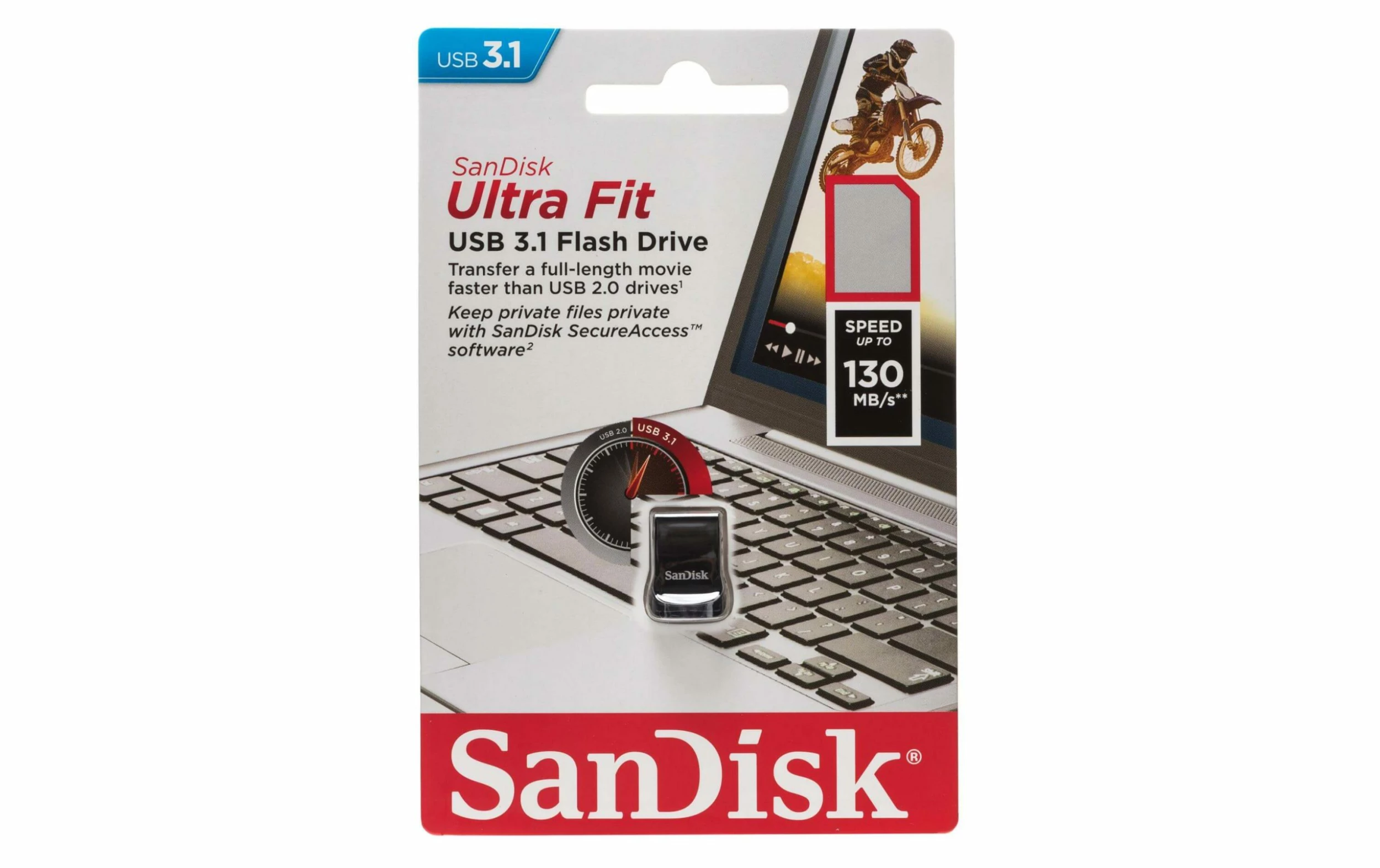 SanDisk Clé USB Ultra Fit USB3.1 128 GB - Sticks USB – Image 3