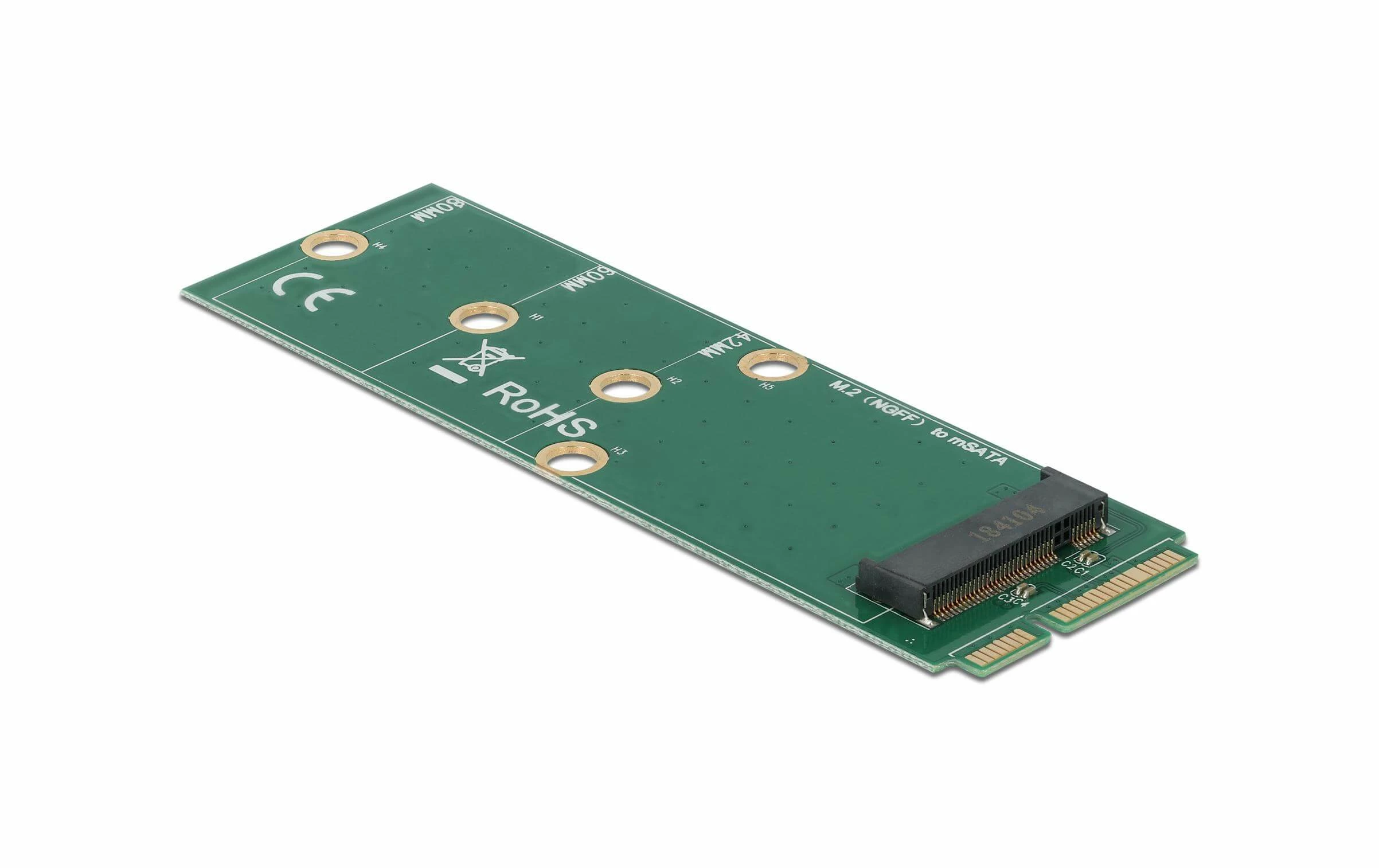 DeLock Adaptateur MSATA – M.2 Key-B SATA SSD - Accessoires Supports De Mémoire