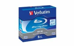 VERBATIM BD-RE 25 GB, Boîte à Bijoux (5 Pièce/s) - Disques