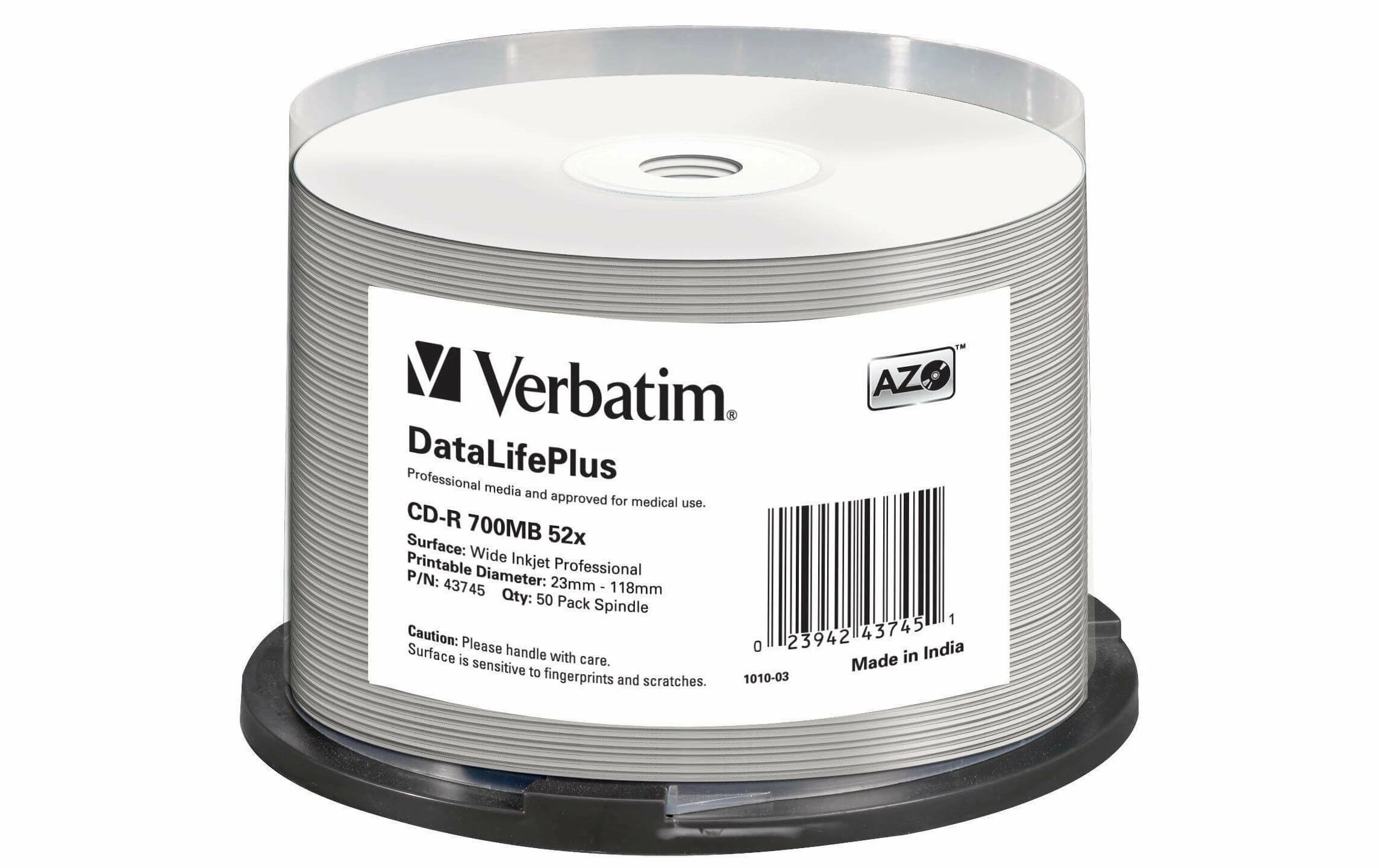 VERBATIM CD-R 0.7 GB, Tour (50 Pièce/s) - Médias CD